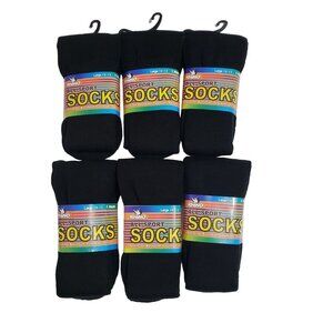 New (6 Pairs) Champion Sports Rhino All-Sport Socks‎ in Black - Size large